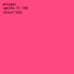 #FE4881 - Violet Red Color Image